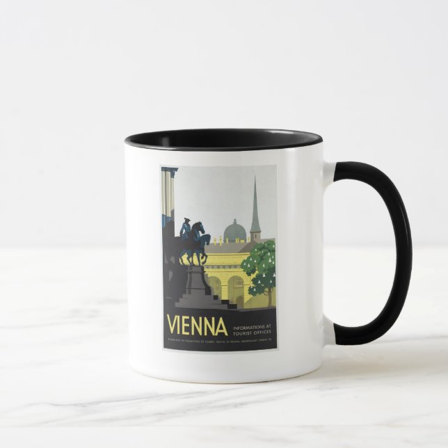 Vienna Austria - Vintage Travel Coffee Mug (Right)