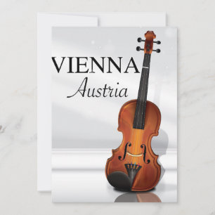 Vienna Austria Violin travel poster