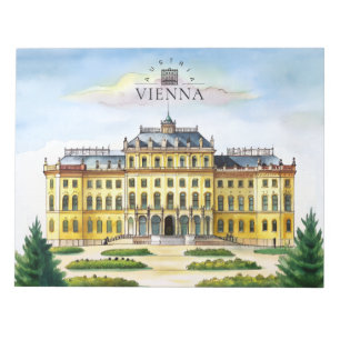 Vienna Austria Watercolor City Travel Memory Notepad