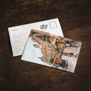 Vienna Austria Watercolor Postcard