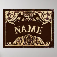 Vienna Cafe Sign Vintage