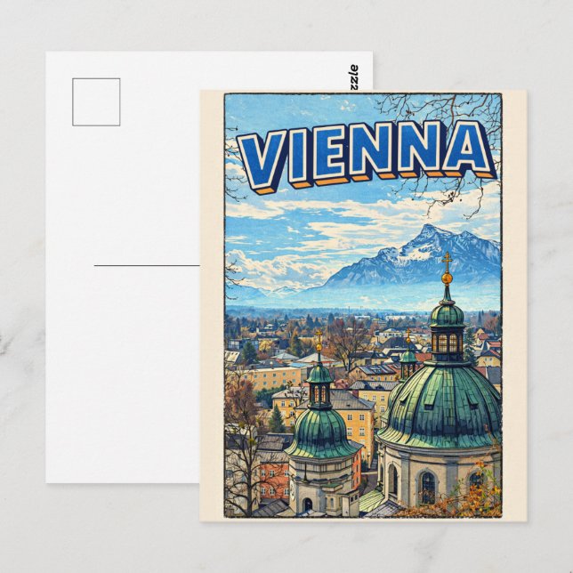 Vienna city austria vintage gifts  postcard (Front/Back)