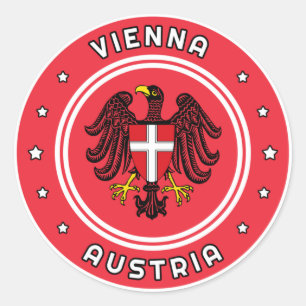 Vienna Coat of Arms, Austria Classic Round Sticker