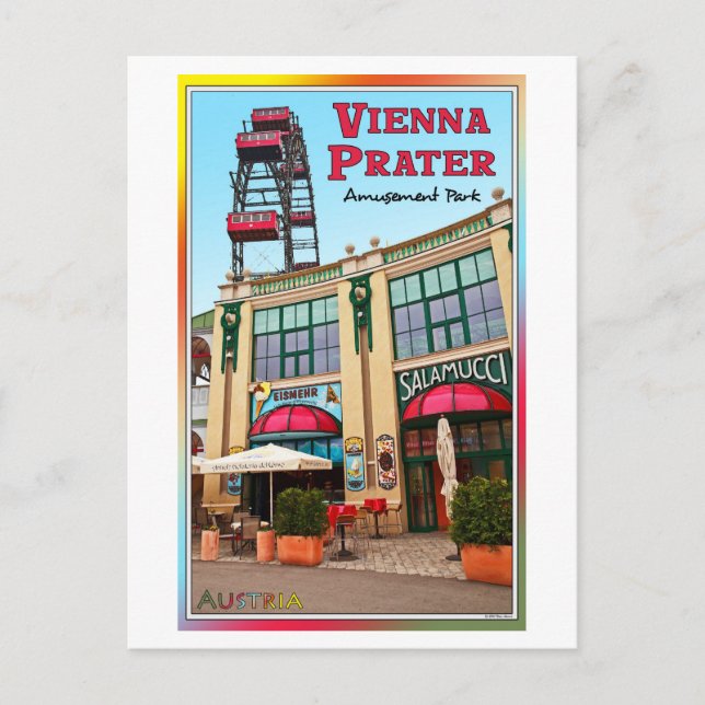 Vienna - Colourful Prater Park Postcard (Front)