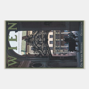 Vienna - Horse Carriage Rectangular Sticker