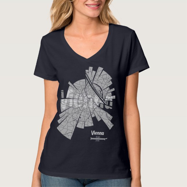 Vienna Map T-Shirt for Women (Front)