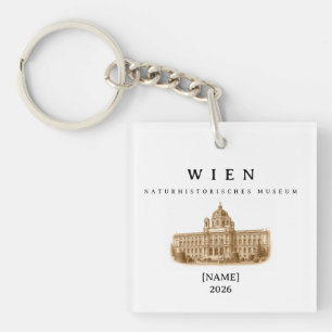 Vienna Natural History Museum Name & Year Key Ring
