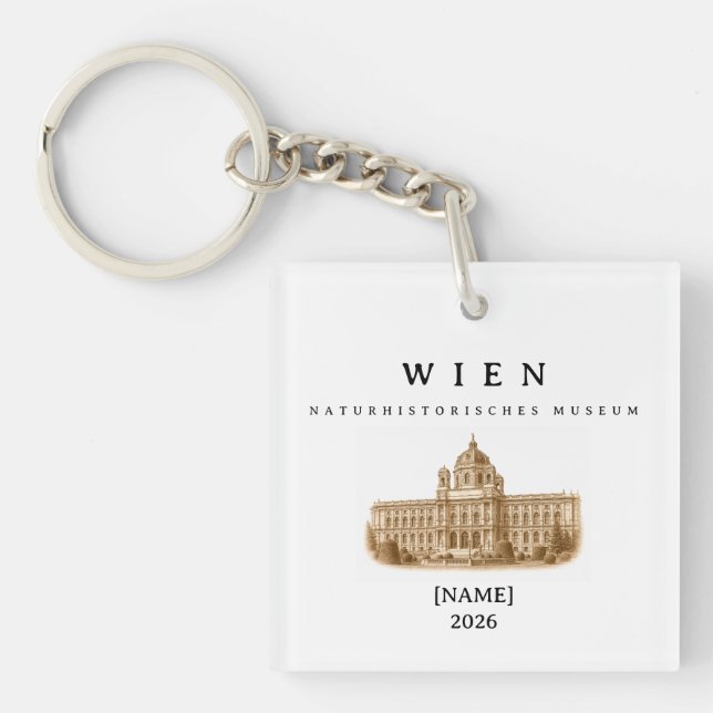 Vienna Natural History Museum | Name & Year Key Ring (Front)