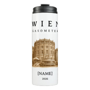 Vienna Palais Gasometer Name & Year Thermal Tumbler