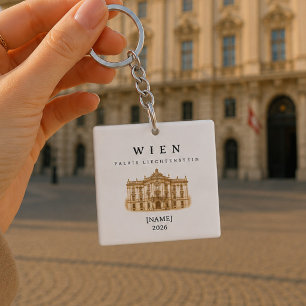 Vienna Palais Liechtenstein Name & Year Key Ring
