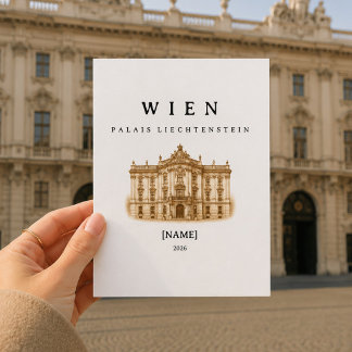Vienna Palais Liechtenstein | Name & Year Postcard