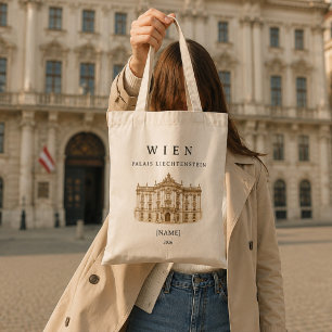 Vienna Palais Liechtenstein   Name & Year Tote Bag