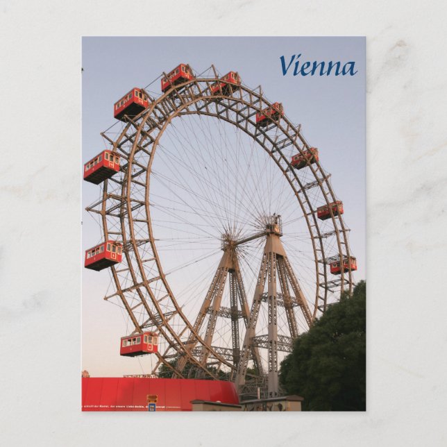 Vienna Riesenrad photo Postcard (Front)