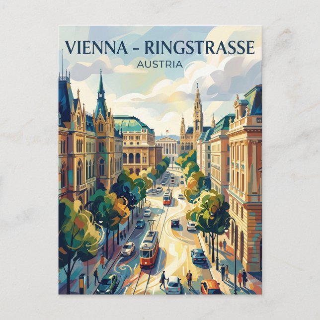 Vienna Ringstrasse Austria Postcard (Front)