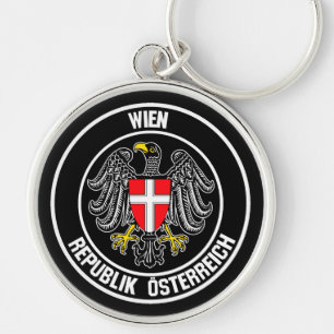 Vienna Round Emblem Key Ring