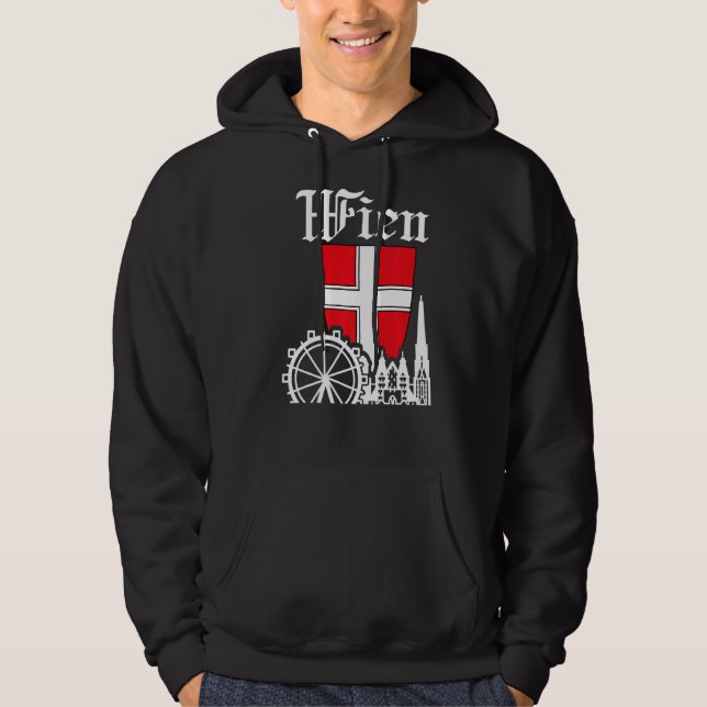 Vienna Skyline Austria Ferris Wheel Prater Stephan Hoodie (Front)