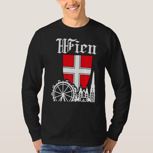 Vienna Skyline Austria Ferris Wheel Prater Stephan T-Shirt (Front)