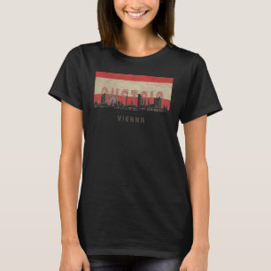 vienna Skyline Vacation Souvenir city flag T-Shirt