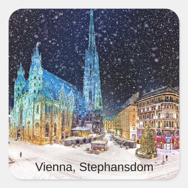 Vienna, St. Stephen's Cathedral, Square Sticker (Front)