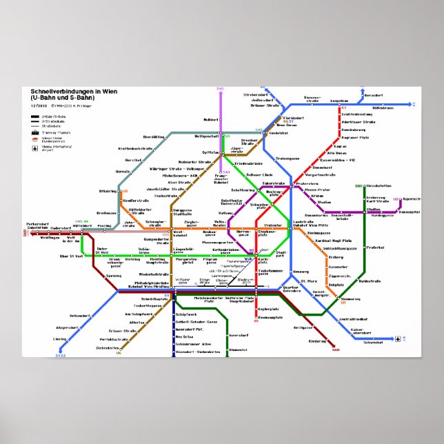 Vienna tube map Poster (Front)