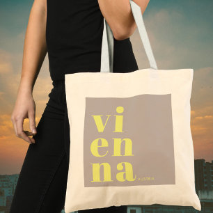 Vienna Wien Austria yellow typography Tote Bag