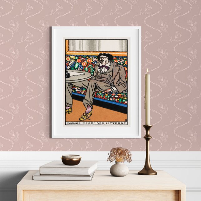 Viennese Café: The Man of Letters by Moriz Jung Poster (Creator Uploaded)