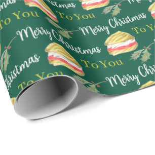 Viennese Whirls Biscuit Christmas Wrapping Paper