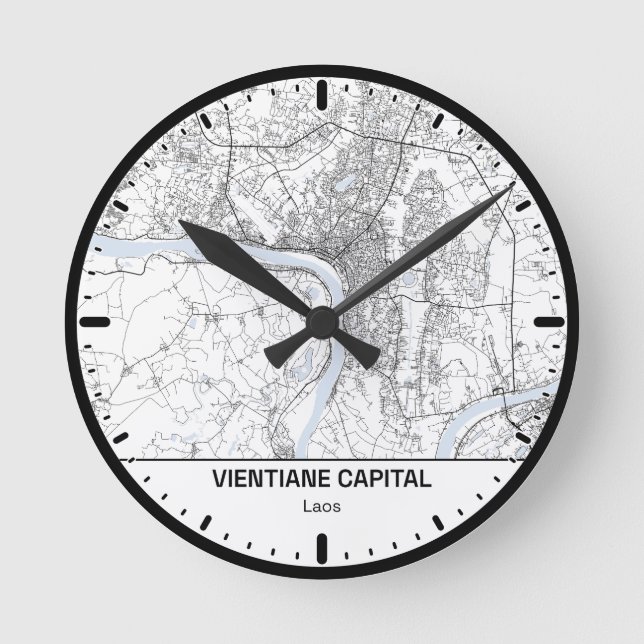 Vientiane Clock City Line Art (Front)
