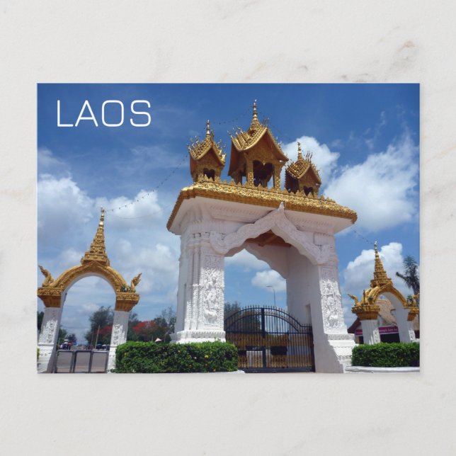 vientiane gate laos postcard (Front)