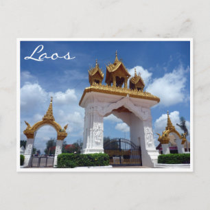 vientiane gate postcard
