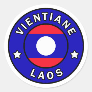 Vientiane Laos Classic Round Sticker