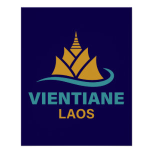 Vientiane Laos Southeast Asia Poster