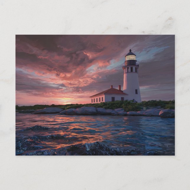 Vieques Lighthouse Painting Postcard (Front)
