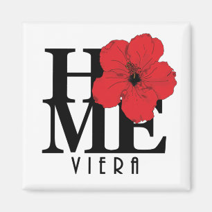 Viera HOME Red Hibiscus Magnet