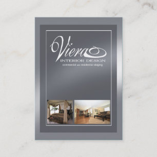Viera Home Staging Interior Design (slate blue) Business Card
