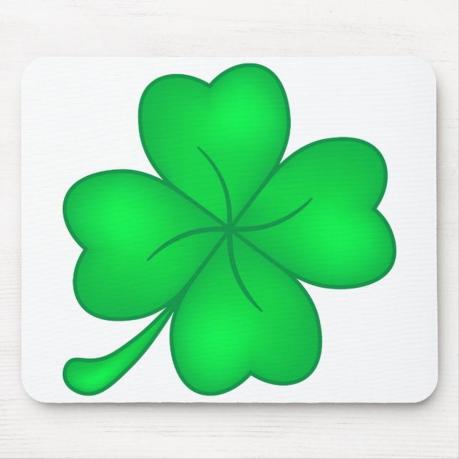 Vierblättriges Kleeblatt Mouse Pad (Front)