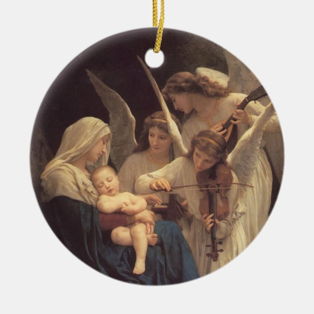 Vierge aux Anges Ceramic Tree Decoration (Front)