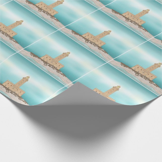 Vieste Lighthouse Italy Wrapping Paper (Corner)