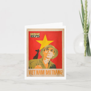 Vietcong Propaganda Poster - Vietnam War Communist Card