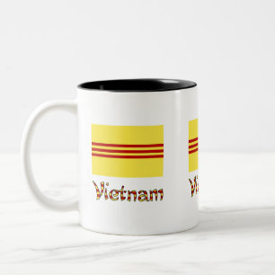 Vietnam and South Vietnamese Flag 3 Two-Tone Coffee Mug