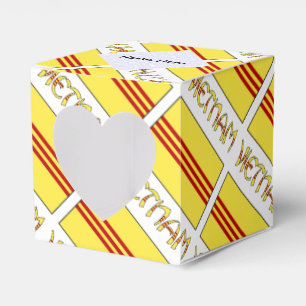 Vietnam and South Vietnamese Flag Tiled Your Name Favour Box