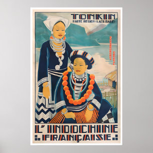 Vietnam Art Tonkin Travel Poster Bắc Bộ Print