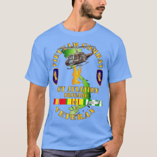 Vietnam Combat Cavalry Veteran w 1st Aviation Bde T-Shirt