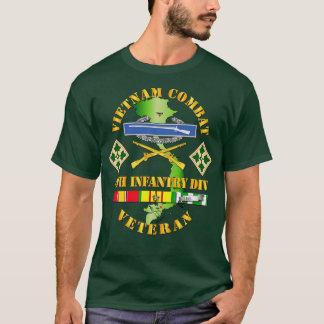 Vietnam Combat Infantry Veteran w 4th Inf Div SSI T-Shirt
