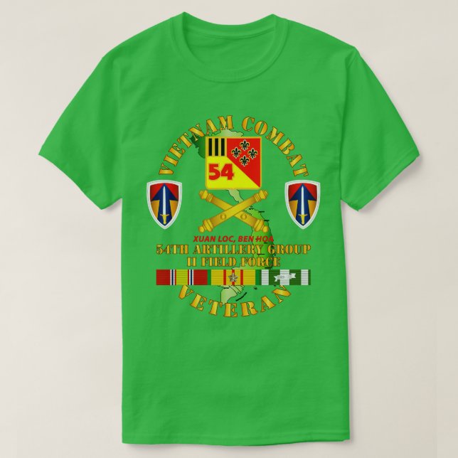 Vietnam Combat Vet 54th Artillery Group II Field   T-Shirt (Design Front)