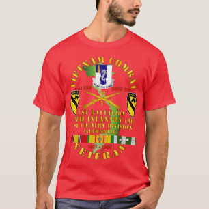 Vietnam Combat Veteran w 1st Bn 50th Inf 1st Cav D T-Shirt