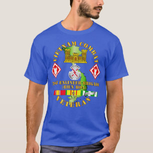 Vietnam Combat Veteran w 20th Engineer Brigade SSI T-Shirt