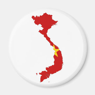 Vietnam country flag map magnet