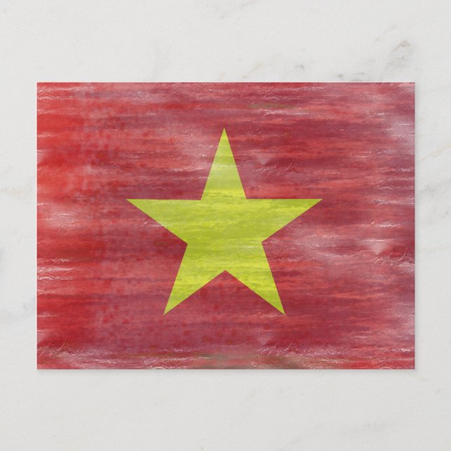 Vietnam distressed Vietnamese flag Postcard (Front)
