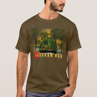Vietnam Era Helmet Cover ME LOVE YOU LONG TIME GI T-Shirt